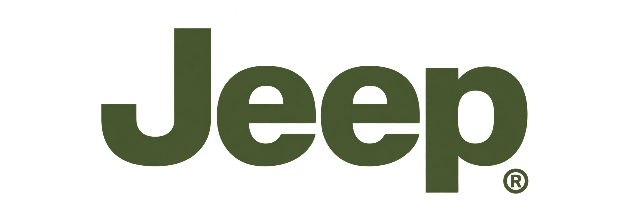 Olive green Jeep logo on transparency